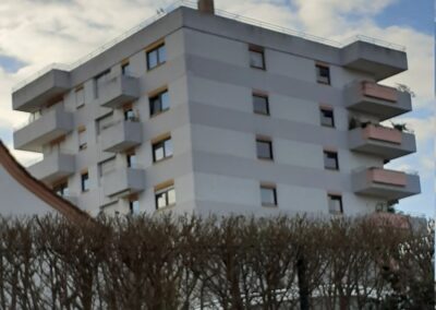 Hochhaus, 1972 errichtet an Stelle des früheren Doktorsschlosses