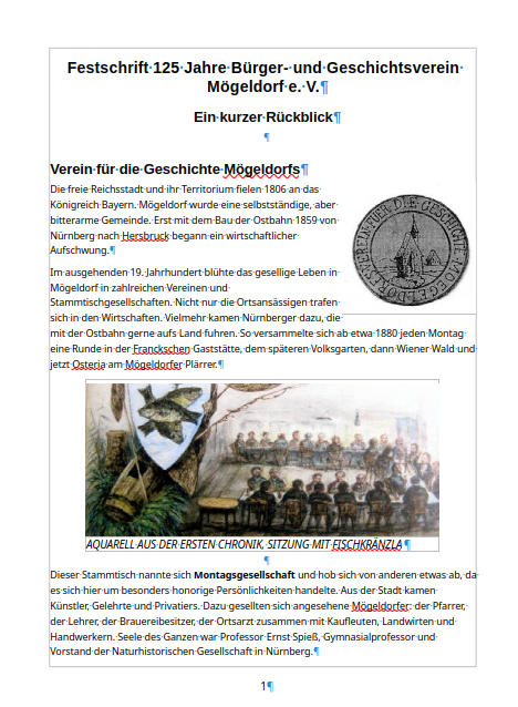 Festschrift zur 125-Jahr-Feier des Bürger- und Geschichtsverein Mögeldorf e.V. (Titelseite)
